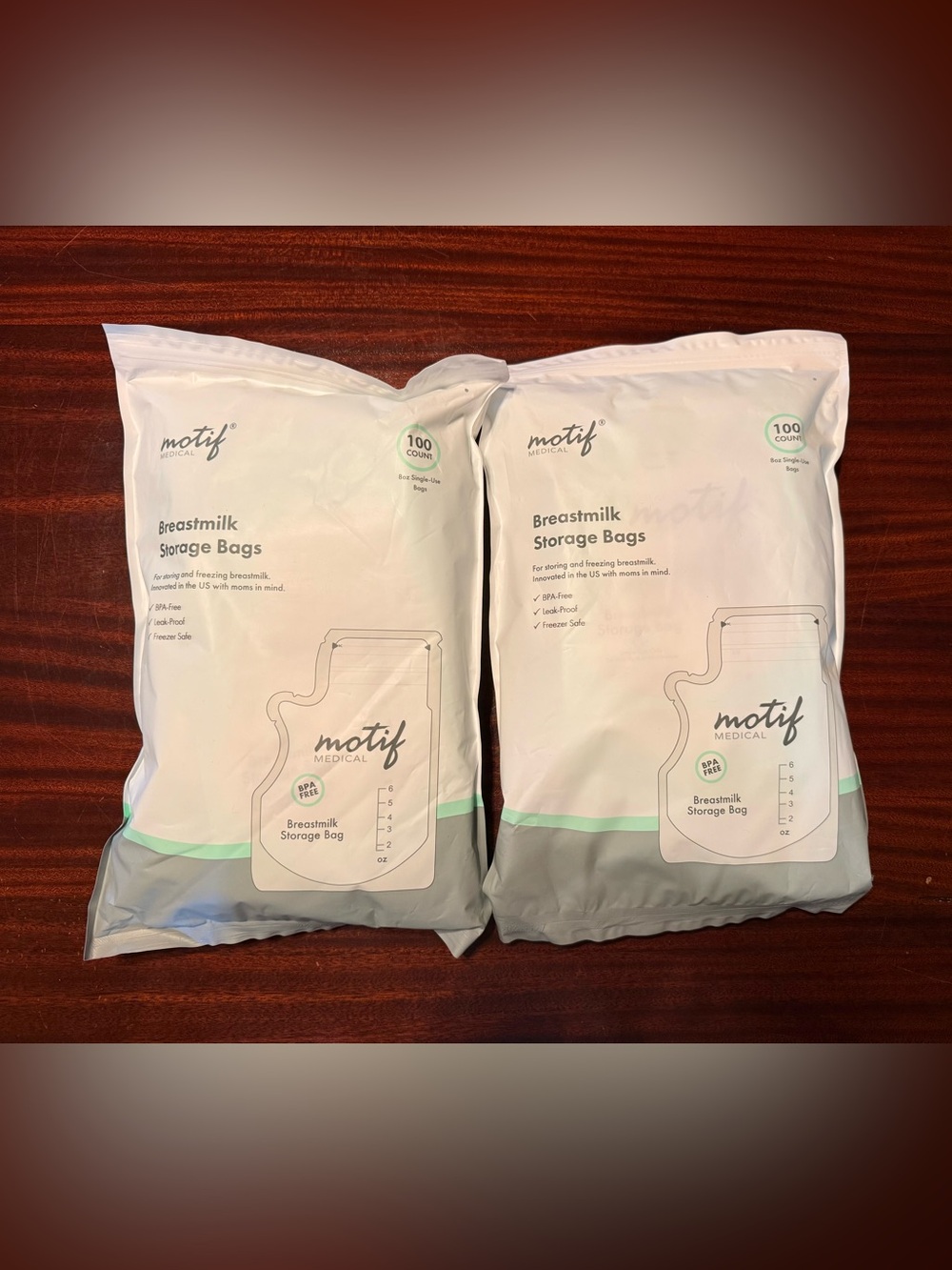 Set of 2 Motif Breastmilk Storage Bags - 200 Counts